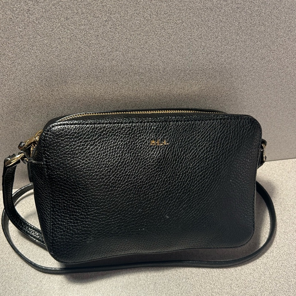 Ralph Lauren crossbody pebble leather bag.